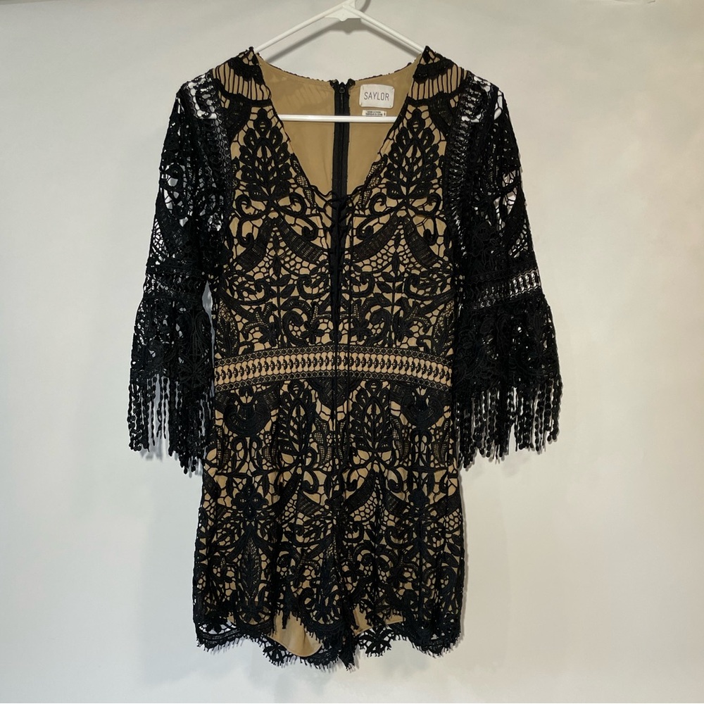 NWT Saylor Black Lace Romper